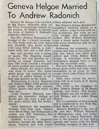 Andrew and Geneva Radonich